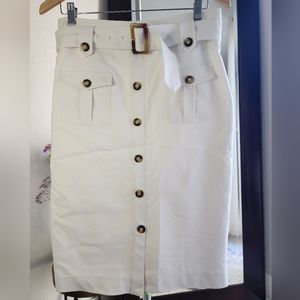 Woman Skirt - 7th Avenue Design Studio:New York & Company, Size: 10, Color: Whit
